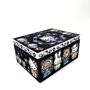 Sanrio Hello Kitty Black Velvet Keepsake Coloring Box With Mirror Preowned